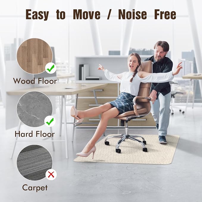 Blvornl Office Chair Mat for Hardwood Floor, Large Anti-Slip Hard Floor - Image 5