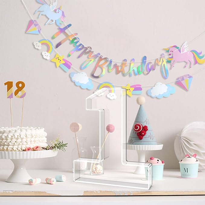 11" Acrylic Number Charcuterie Tray, Fillable Number Charcuterie Box - Image 4