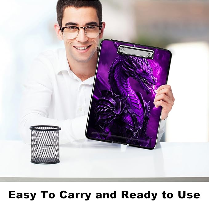 Purple Flaming Dragon A4 Clipboard - Image 6