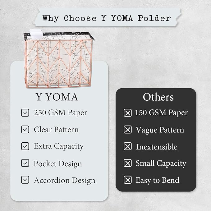 Y YOMA File Folder with Outside Pocket, 8.5 x 11-Inch - Image 6