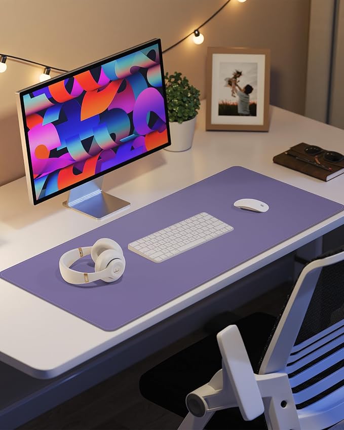 Leather Desk Pad Protector, Desk Mat, Large Mouse Pad, Non-Slip Desk Pad - Image 6