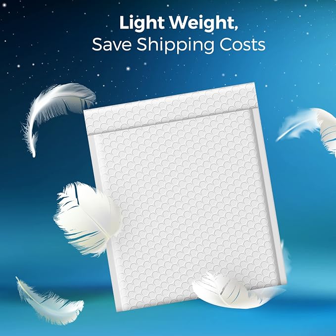 Fuxury Bubble Mailers 8.5x12” White Padded Envelopes 40 Pack Usable Size - Image 5