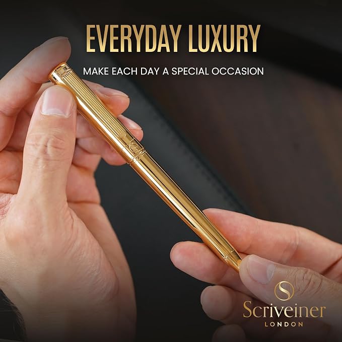 Scriveiner Gold Ballpoint Pen - Image 7