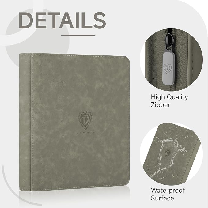 Trading Card Binder with Zip, 12 Pockets Card Binder, 720 Double Sided Pocket - Image 2