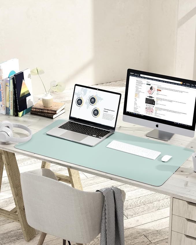 YSAGi Non-Slip Leather Desk Pad L Size, Waterproof Laptop Computer Desk - Image 7