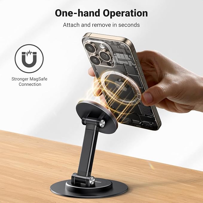 UGREEN Magnetic Phone Stand for MagSafe, Height Adjustable iPhone Stand for Desk - Image 2