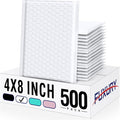 Fuxury Bubble Mailers 4x8 Inch 500 Pack Padded Envelopes Usable Size 4x7" Thick by Fuxury