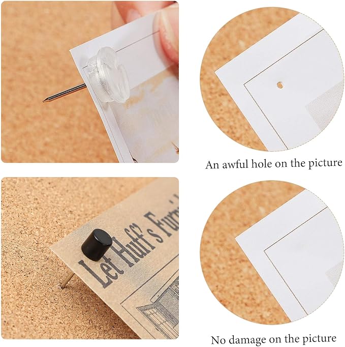 Outus 20 Sets Magnetic Push Pin Magnet Thumb Tack Poster Hanger Thumb Tacks - Image 5
