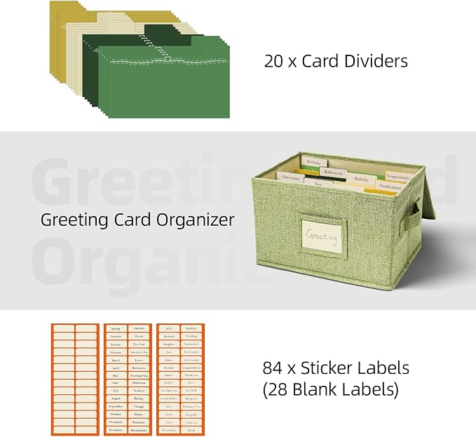 Vienrose Greeting Card Organizer Storage Box - Image 3