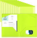 Henoyso 18 Pack Fluorescent Green Plastic Folders by Henoyso