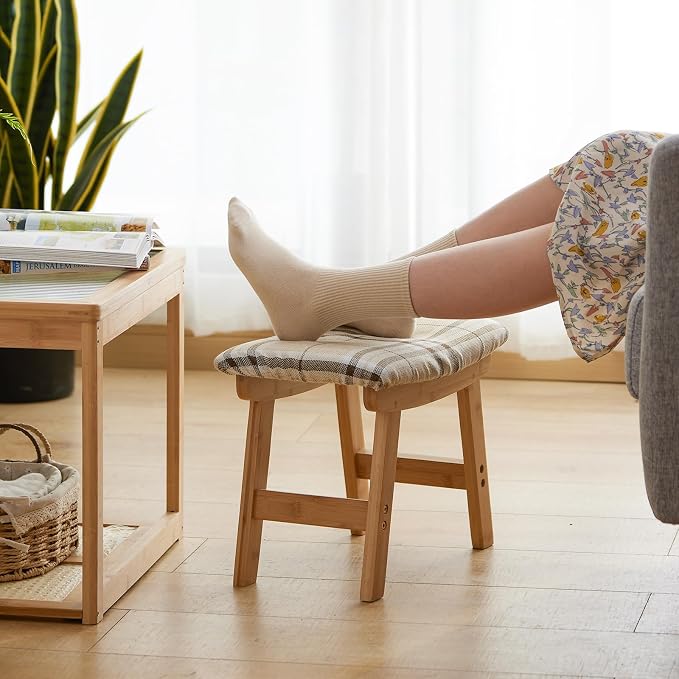 Foot Stool Ottoman Foot Rest Under Desk, Small Stool - Image 4