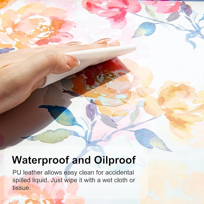 QiyI Floral Mouse Pad, Watercolor Flowers Desk Mat - Image 3