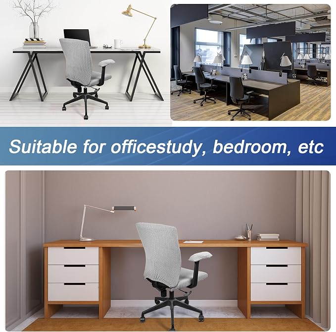 Tallew 4 Pcs Office Chair Covers Set Computer Universal Protective Stretchable - Image 6