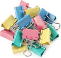ZZTX 24 Pack Large Binder Clips 1.6 Inches Assorted Colors | Paper Clamps Clips by ZZTX