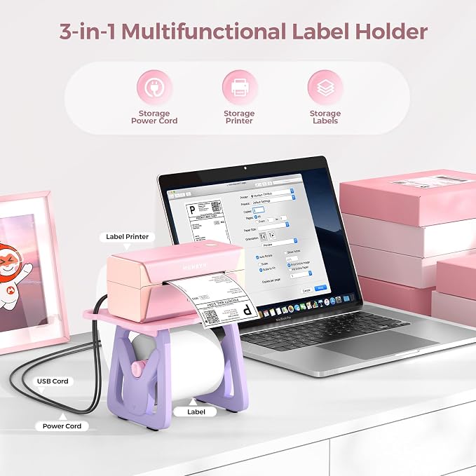 MUNBYN Label Holder for Rolls and Fanfold Labels | Thermal Sticker Holder - Image 2