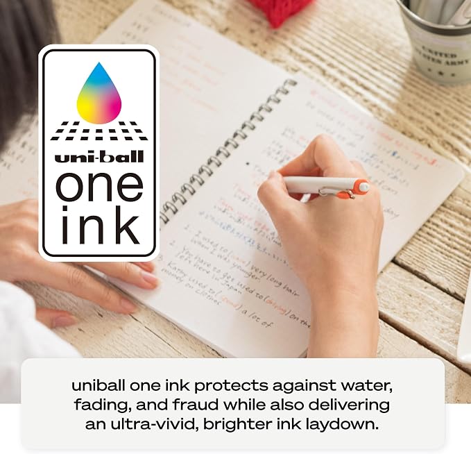 uniball one Retractable Gel Pens, Medium Point, 12 Pack - Image 8