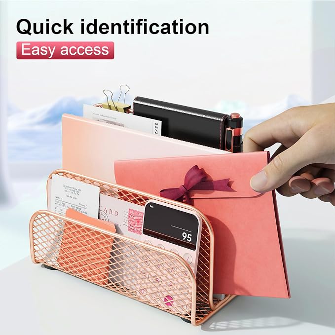gianotter Mail Organizer Countertop, Mail Sorter - Image 4