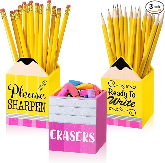 Gilprop 3 Pcs Back to School Sharp and Dull Pencil Holder by Gilprop