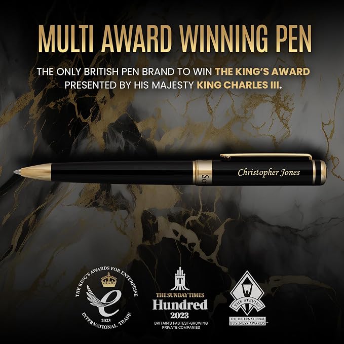 Scriveiner Personalized Black Ballpoint Pen - Image 5