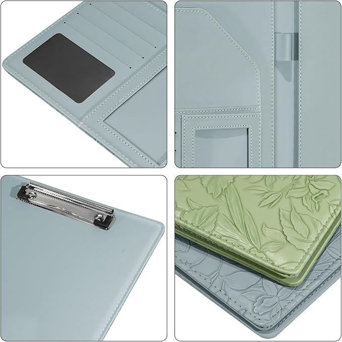Clipboard Folder Padfolio, Embossed Faux Leather Interview Legal Document - Image 7