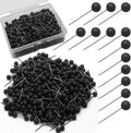 500Pcs Black Map Pins, 1/8 Inch Map Tacks, Round Ball Head Map Push Pins by Auvotuis