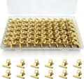 60 Pcs Metal Bulldog Clips Small Gold Binder Clips, Mini Bull Hinge Clips by Unknown