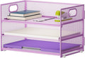 Marbrasse 3 Tier Paper Organizer Letter Tray, Mesh File Organizer by Marbrasse