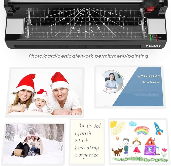 Laminator Machine for A3/A4/A6, YE381 13inch Thermal & Cold Laminating Machine - Image 2