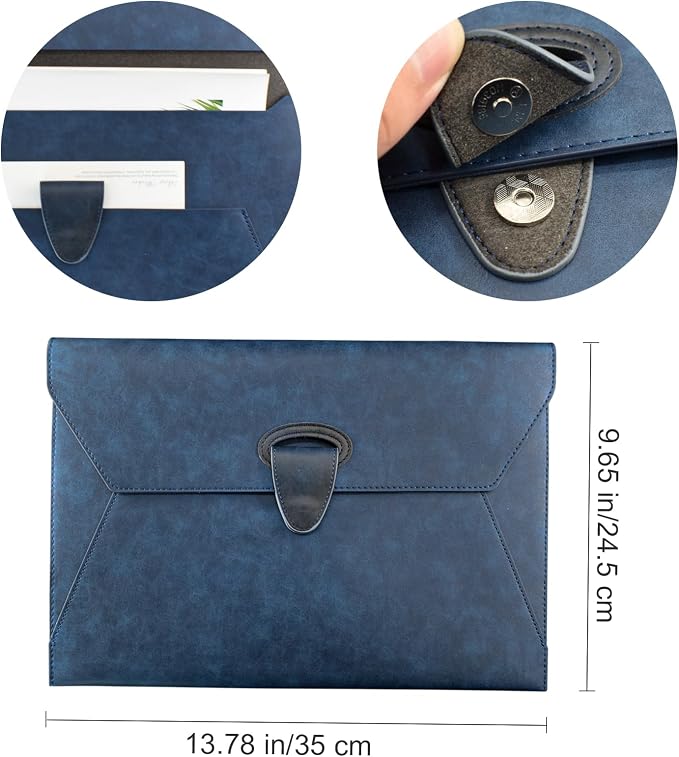 VANRA PU Leather File Folder Document Organizer Holder Waterproof Filing - Image 3