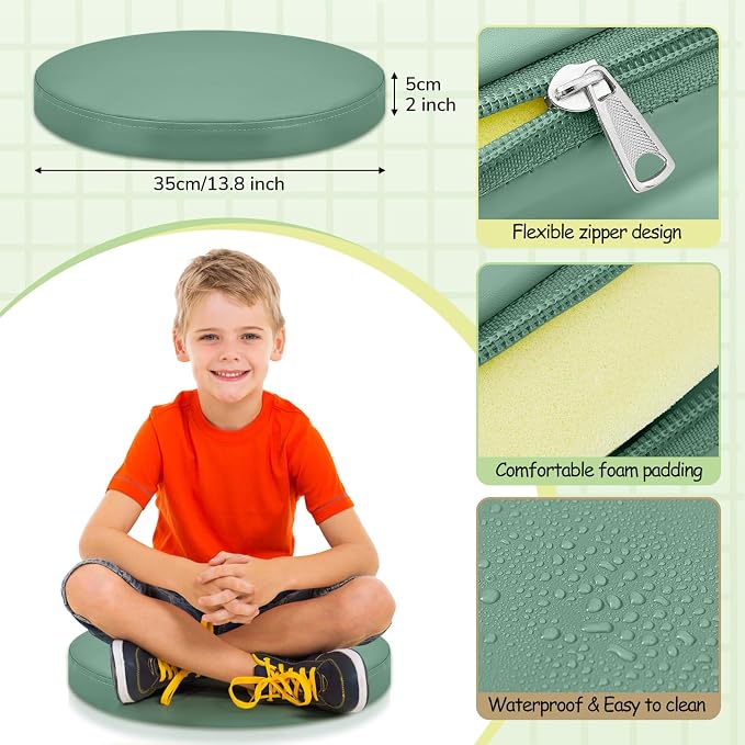 Juexica 8 Pcs Extra Thick Flexible Seating Floor Cushions Assorted Colored - Image 2