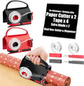 2-Pack Wrapping Paper Cutter & Tape Dispenser by Sugoiti