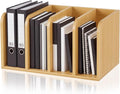 Novabright 4-slot Bamboo Wooden Magazine File Holder Desk Organizer, 4 Vertical by Unknown