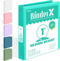 BinderX Extra Durable 3 Ring Binder, Round Rings 1 Inch Binder, Fits 175 Sheets by Sooez