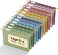 Legal Size Plastic Hanging File Folders Extra Capacity, 12 Pack Sturdy Legal by NORDUN