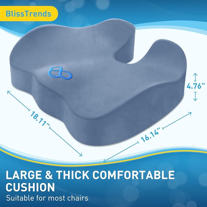 BlissTrends Seat Cushion, Thick Memory Foam Cushions - Image 2