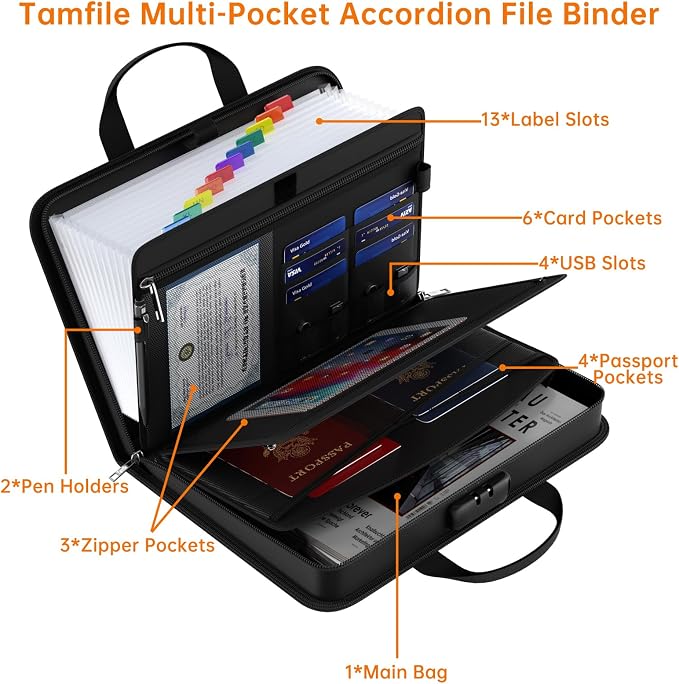 Fireproof Accordion File Organizer - Image 4