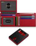 Wallet for Men Slim RFID Blocking Leather Credit Card Holder Wallet for 14 Cards by ZALVEX