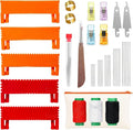 44Pcs Clip-On Sewing Ruler Seam Guide & Needle Kit | Great by Unknown