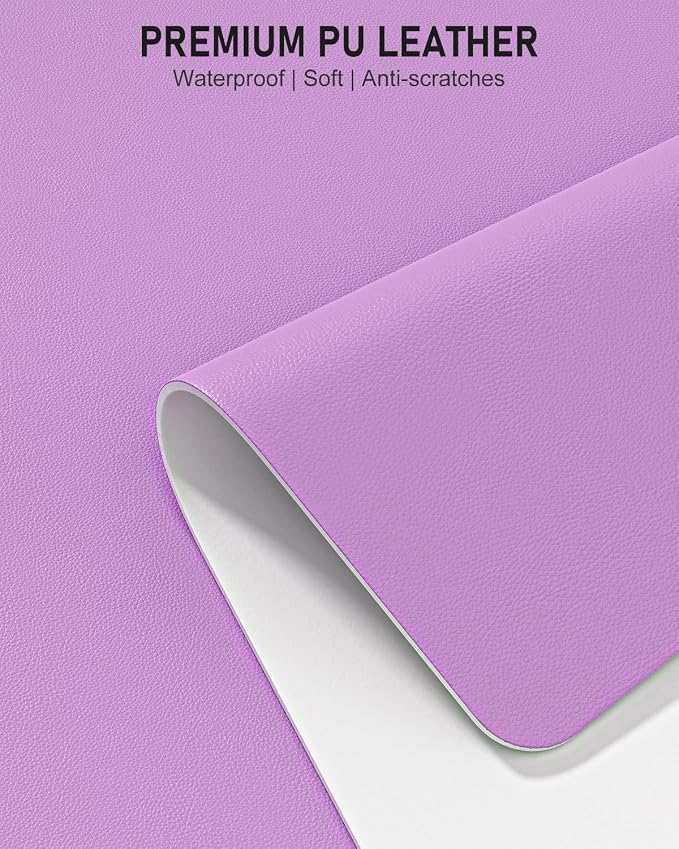 Desk Pad, 23.6" x 13.8" PU Leather Non-Slip Desk Mat Large Mouse Pad - Image 3