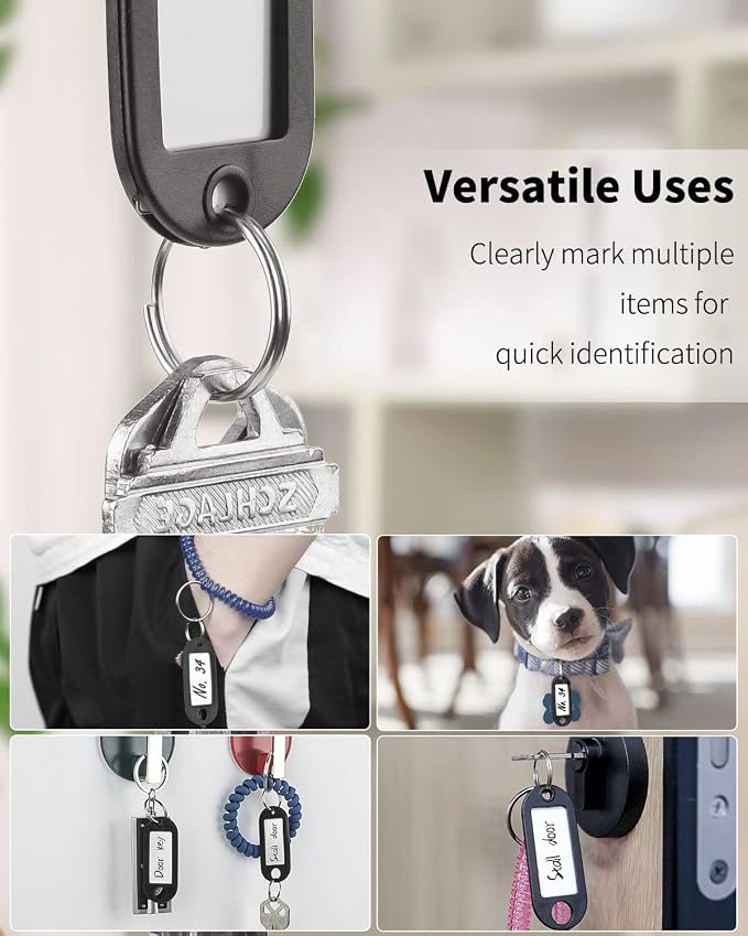 Uniclife 40 Pieces Key Tags 2 Inch Soft Plastic Key Chain Tags - Image 3