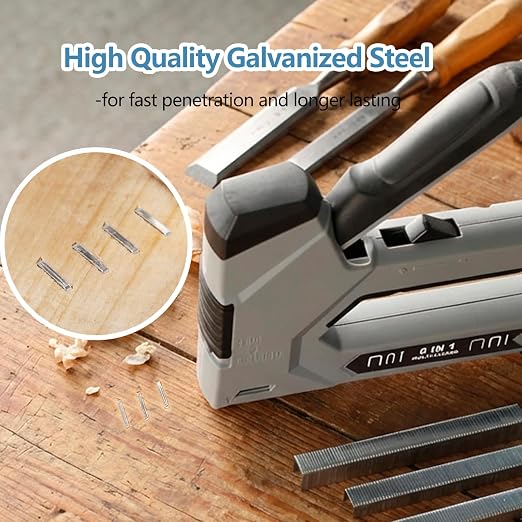 Heavy Duty T-50 Staples 1/4 inch Length 1778-Count, 3/8" Crown Beveled Chiseled - Image 3