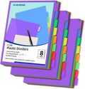 24PCS/3 Set 3-Ring Binder Dividers by XHSHENGOFFICEPRODUCT