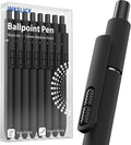 InkSlick- 8 Pcs Black Ballpoint Pens - 1mm Medium Point Black Ink Pens | Smooth by INKSLICK