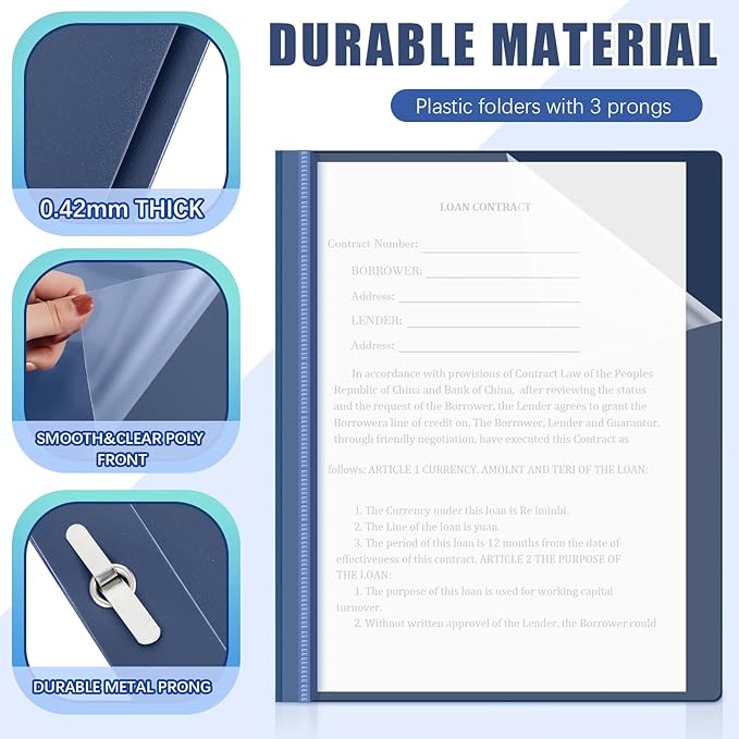 Teling 150 Pcs Clear Front Report Covers Bulk - Image 3