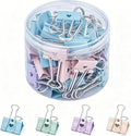 BAYTORY 40Pcs Pastel Binder Clips, 3/4 Inch Small Binder Clips, by BAYTORY