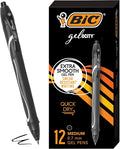 BIC Gelocity Quick Dry Black Gel Pens, Medium Point, Supplies by BIC