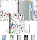 A5 Binder 3 Ring 1 Inch for 5.5"x8.5" Paper, Cute Mini Three Ring Binders by BVSSX