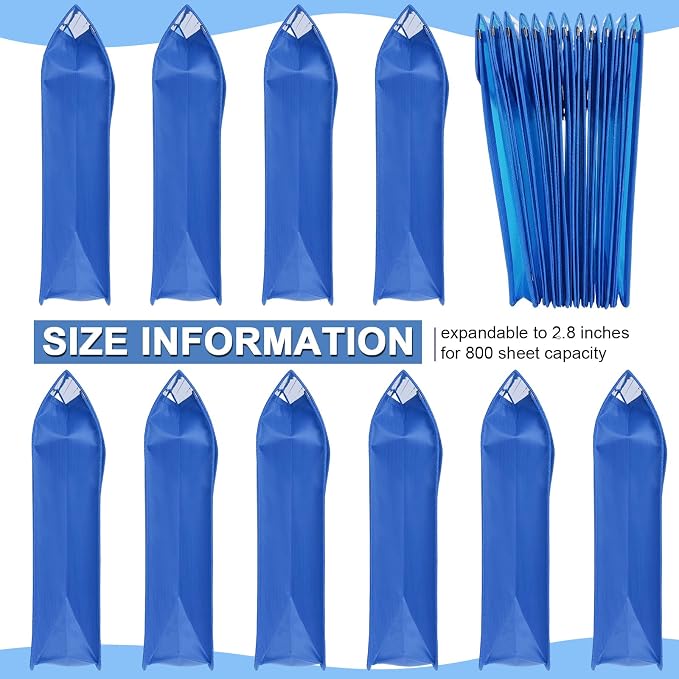 Epakh 10 Pieces Plastic File Folders Envelope Expanding File Wallet Organizer - Image 4