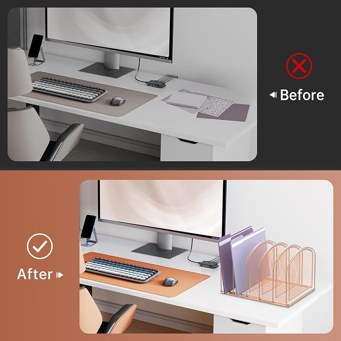 SUPEASY File Organizer for Desk, 5-Section Mesh Desk Organizer, Vertical File - Image 7