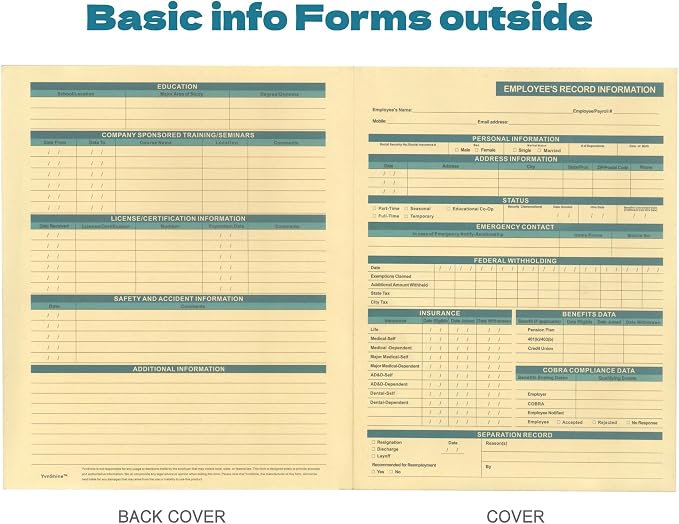 HR Folders for Employee Files – 25-Pack Heavy-Duty Manila Folders - Image 2